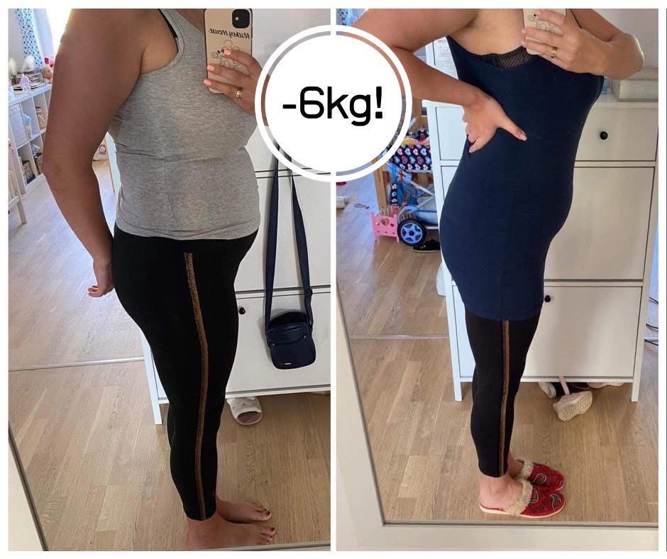 Zdjęcie przed i po – rezultaty współpracy dietetycznej z uwzględnieniem indywidualnych potrzeb hormonalnych.